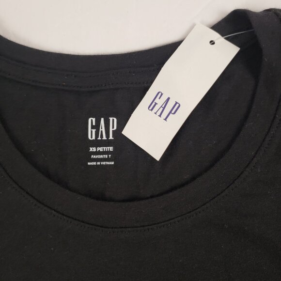 GAP XS Petite True Black T-shirt Womens Stretch Favorite T Summer Spring - Picture 3 of 11